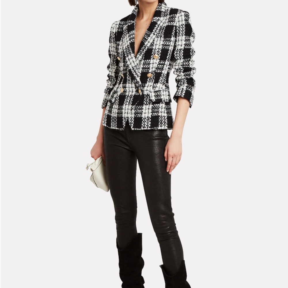 L’Agence tweed blazer